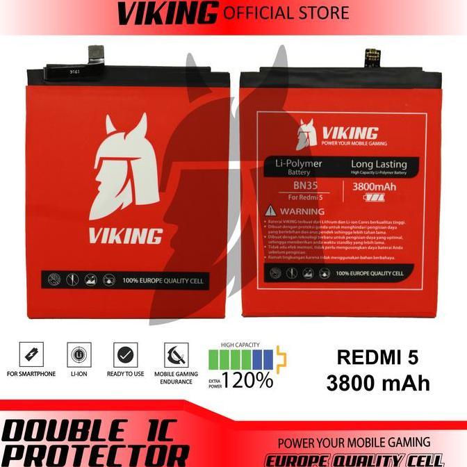 VIKING Baterai Redmi 5 BN35 Double Power