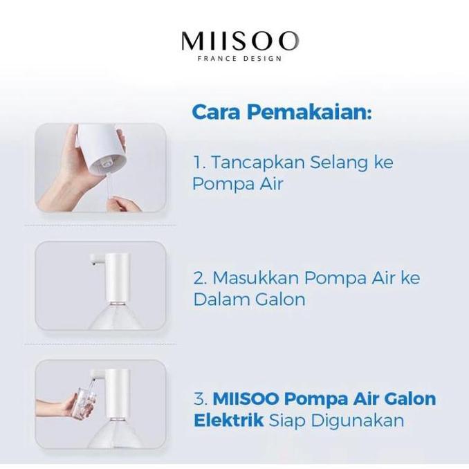 MIISOO Pompa Air Galon Elektrik Listrik Portable Water