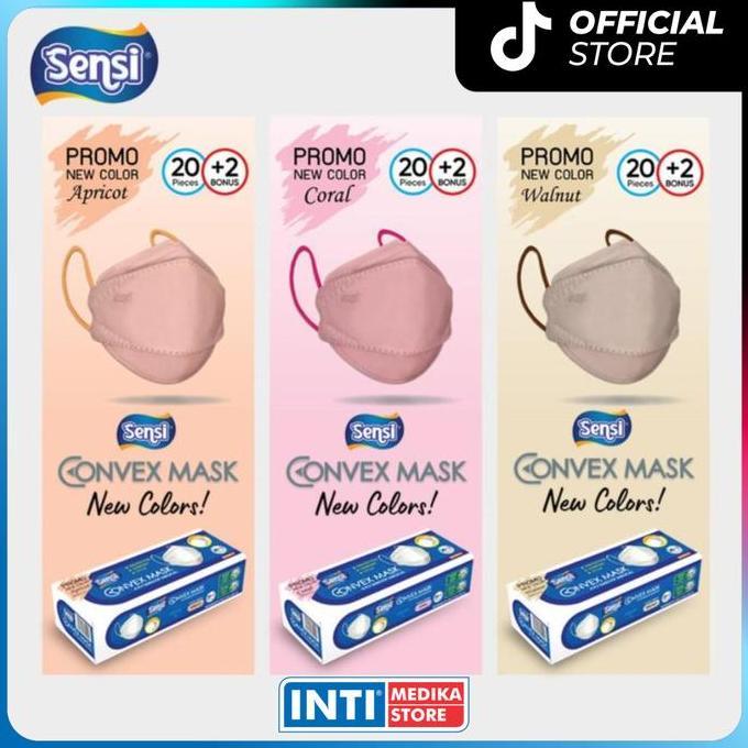 TERLARIS - SENSI - Convex Mask 4D 4 Ply NEW COLOUR | Masker Sensi Earloop