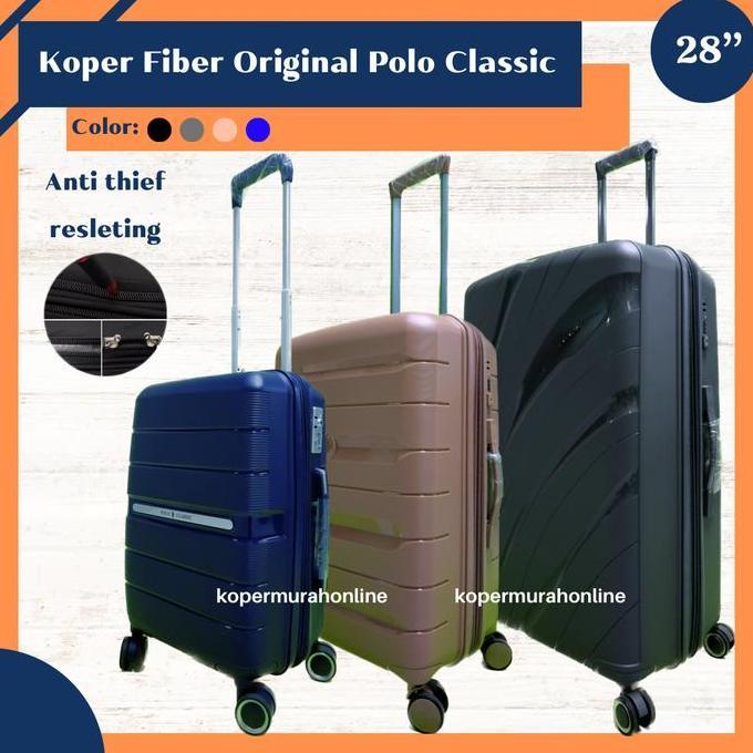 Koper Polo Classic 28 inch anti pecah TSA expander double resleting
