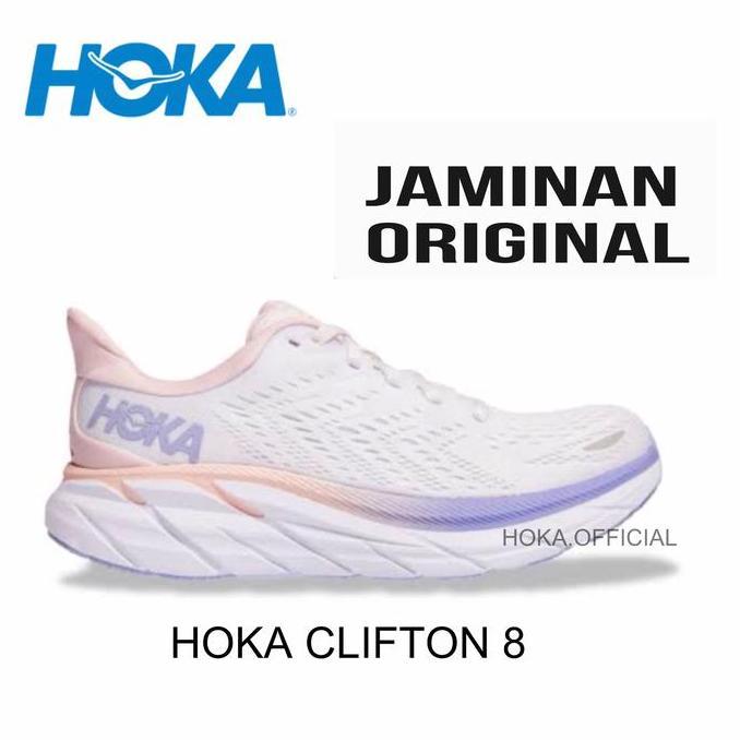 Hoka Clifton 8 Women's White Purple Original 100%