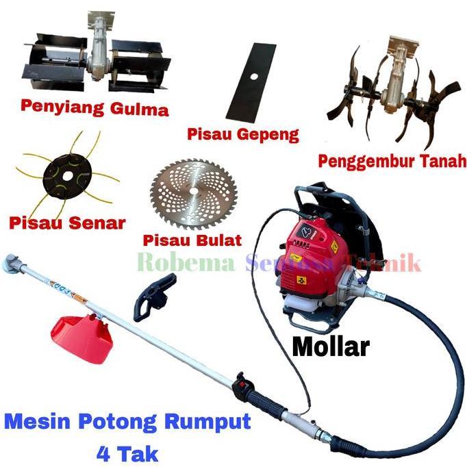TERBARU ALAT MESIN POTONG RUMPUT 4 TAK MOLLAR MESIN HONDA GX35 MULITIFUNGSI BISA GRAB
