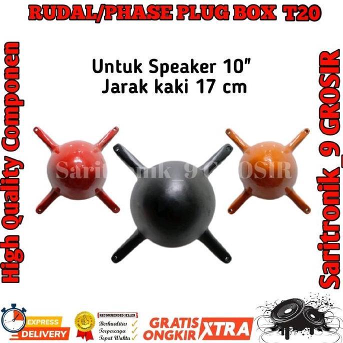 RUDAL/PHASE PLUG BOX T20 UNTUK SPEAKER 10" JARAK KAKI 17 CM ORIGINAL DAN TERPERCAYA
