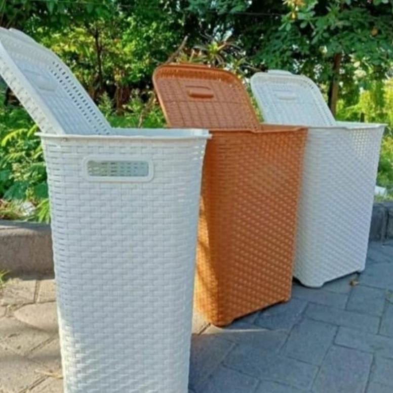 Keranjang laundry rotan/Keranjang Laundry aestetic Keranjang Laundry