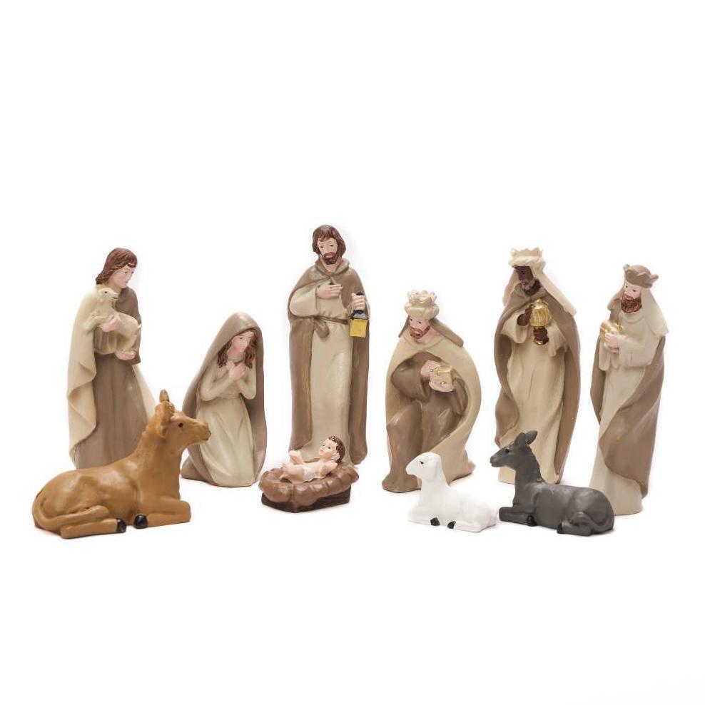 Patung Set Natal Pajangan Rohani Dekorasi Hiasan Patung Yesus Lahir Nativity Christmas Cradle Kualit