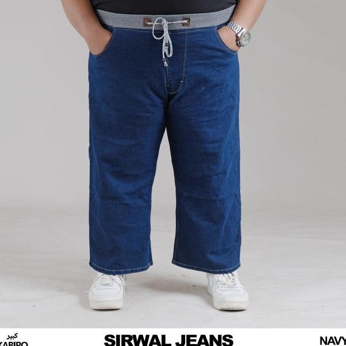 DF15 >> Sirwal Jeans Big Size - Celana Panjang Jeans Jumbo Pria Dewasa