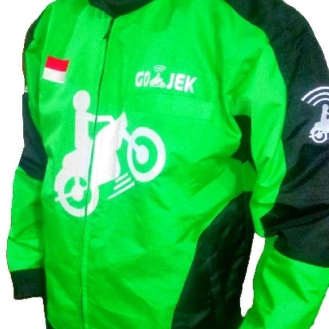 DF372>> jaket gojek senior model lama gambar motor bordir komputer bisa blok blik Pria Wanita Keren 