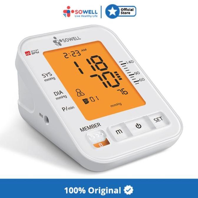 Sowell SDP-183 Tensimeter Digital Lengan Atas 3.9 Inci LCD - Alat Pengukur Tekanan Darah