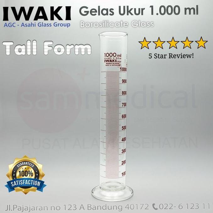 Iwaki Gelas Ukur Measuring Cylinder Gelas Takar - 1000 Ml