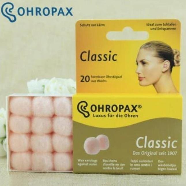 10 Pasang Penyumbat Telinga Lilin Nyaman Ohropax Penyumbat Telinga