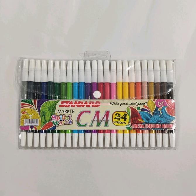 Spidol 24 Warna Standard | Spidol Warna Warni
