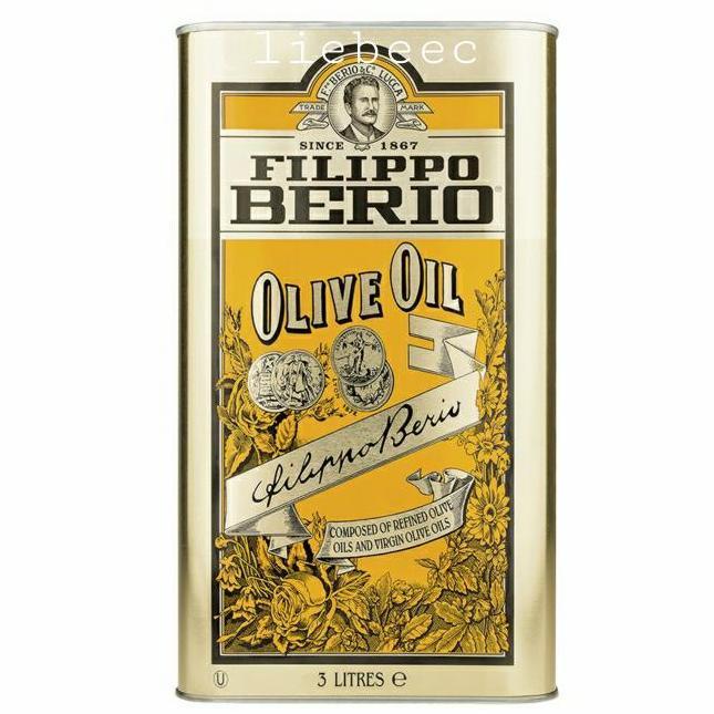 olive oil / filippo berio / berio / minyak zaitun 3 liter [terbaik]
