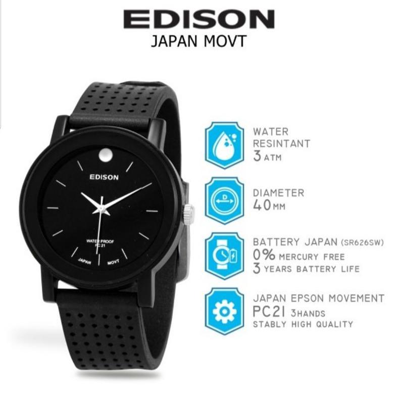 Jam Tangan Watch Edison AR EG 2401 Waterproof Japan Movement Jam tangan pria