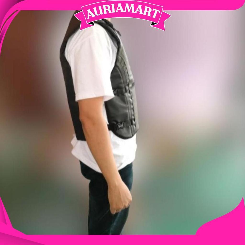 Rompi Motor Pelindung Dada Depan Belakang Ada Saku Resleting Ori