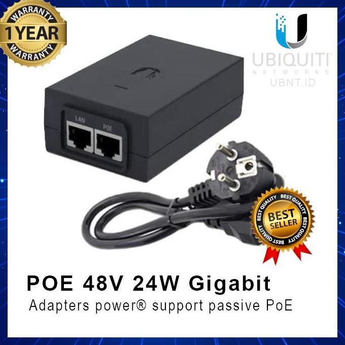Ubiquiti POE-48-24W-G PoE Injector 48V 24W Gigabit