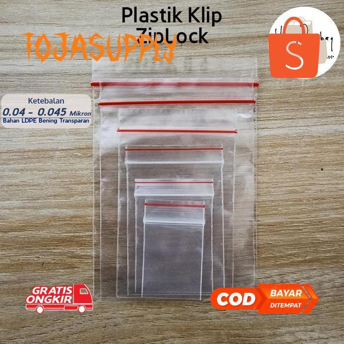 ul-64 jg-56 Plastik Klip Zip Lock / Ziplock LDPE Serbaguna utk Makanan/Baju/dll  (per 1 KG) Premium 