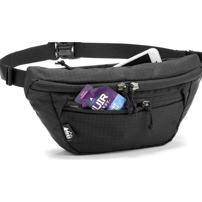 Tas Pinggang Gunung Waist Bag REI Co-op Trail 2 Black Outdoor