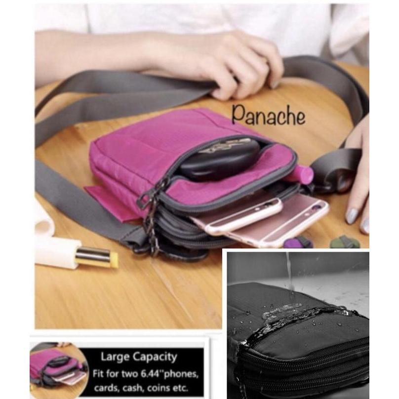 High Quality Dual Layer Sport Waist Cross Body Phone 6.44" Bag