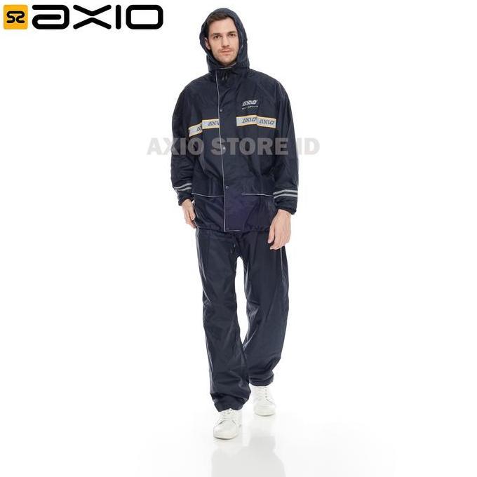 Jas Hujan Axio Navy Original Bahan Tebal Waterproof [terbaik]