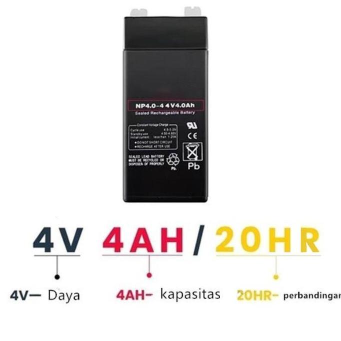 Baterai Aki 4V 4Ah / Baterai Timbangan Digital