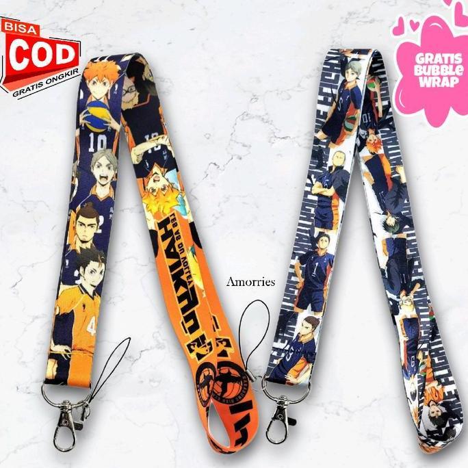 Lanyard HAIKYU!!/ Gantungan Lanyard Anime Haikyu!! Hinata Kageyama TALI HP LUCU TALI HP ID CARD