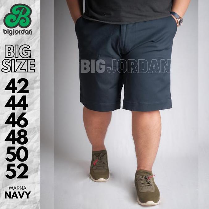 NAVY - celana chino pendek Big Jordan jumbo size 42-52
