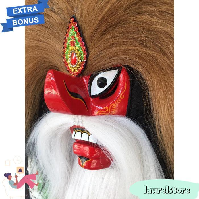 [Drs] Topeng Ganongan Pakem Rambut Sintetis Set1