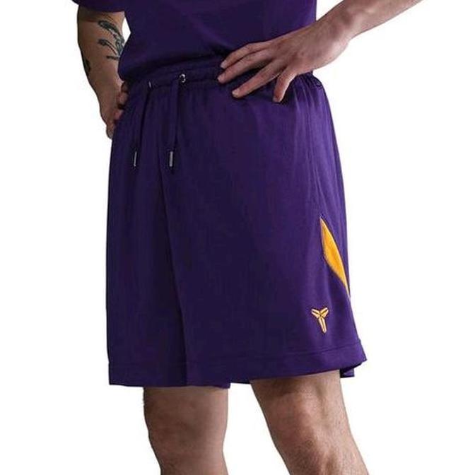 TERLARIS Celana Basket Pria Nike Kobe Dri Fit 6 in Basketball Short Court Purple HJ8104-547