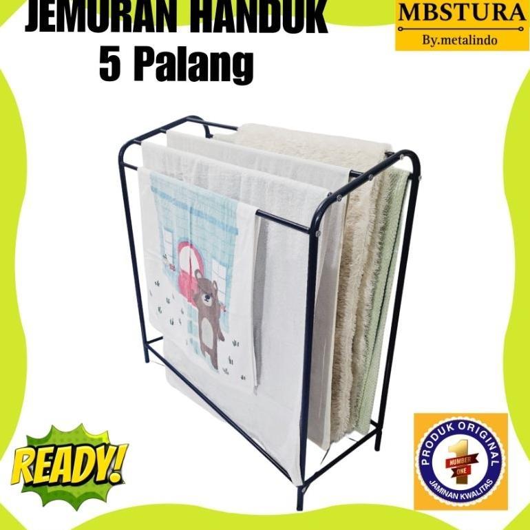 Jemuran Handuk Stainless Jemuran Handuk 5 Palang Rak Handuk Minimalis