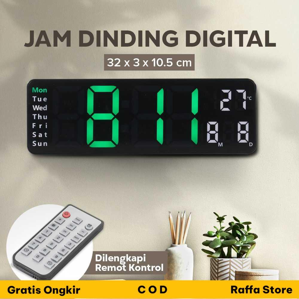 Jam Dinding Digital Dengan Remote Minimalis Multifungsi - 6629