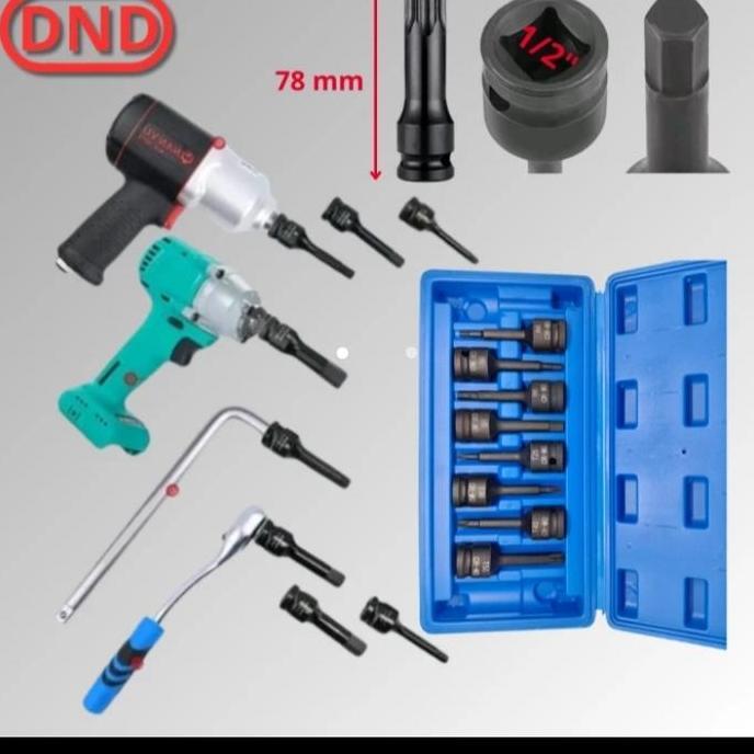 kunci socket impact DND Torx Hex mata sock L