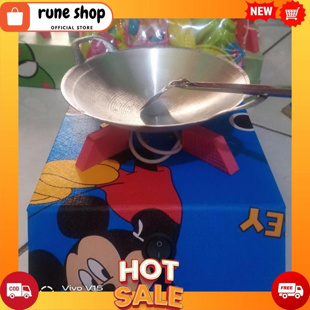 Cod Mainan Anak Mini Set Masak Masakan,Kompor Led Termurah Bisa D Cas Motip Mickey Mouse [A4]