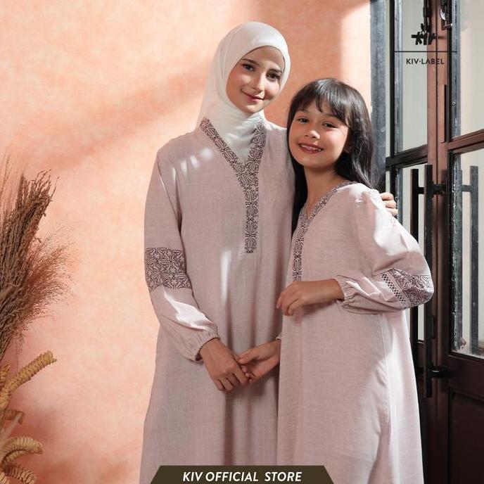 Promo KIV Gamis Couple Ibu Anak Perempuan Motif TURKIYE Series Etnik Batik Sarimbit Keluarga Family 