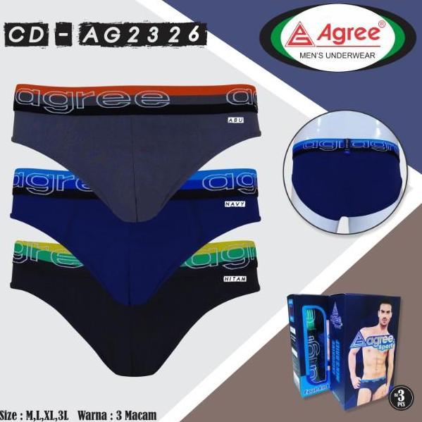 Promo ISI 3 Pcs CD PRIA AGREE 2326 CELANA DALAM PRIA M-XXL COD