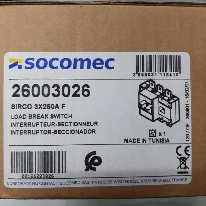 26003026 socomec LBS 250a 3p