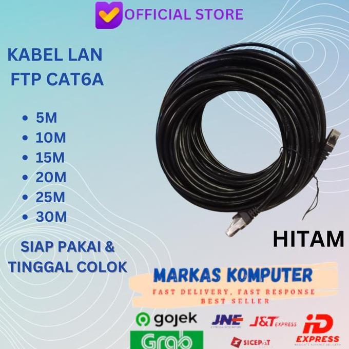 Kabel LAN OUTDOOR FTP CAT 6 Internet Jaringan Cat6 SIAP PAKAI FTP OUTDOOR CAT 6A