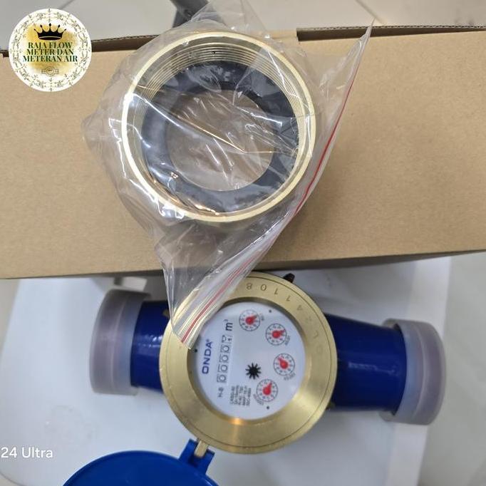 Water Meter ONDA Brass 2" Screw / Meteran Air ONDA  2 Inch Drat PAM PDAM
