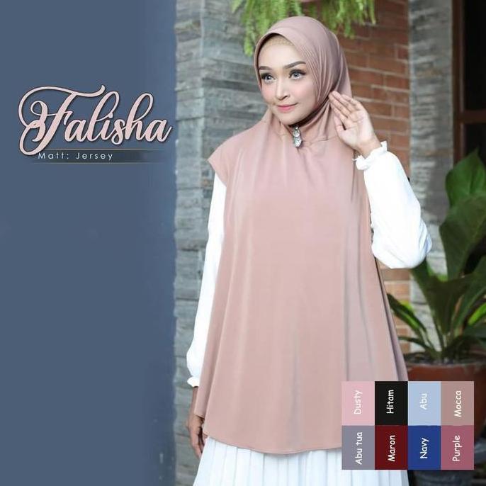 Bergo Lengan Falisha Jumbo Kerudung Tangan Panjang / Jilbab / Khimar Syari Jumbo