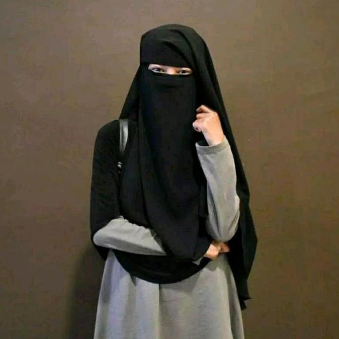 Niqob Cadar Yaman polos blkg 90cm