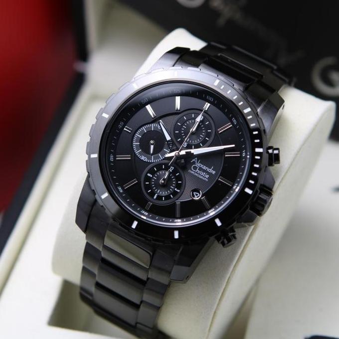 Promo ALEXANDRE CHRISTIE 6141 MC PRIA ORIGINAL GARANSI 1TAHUN kaca quartz Stainless Watch COD