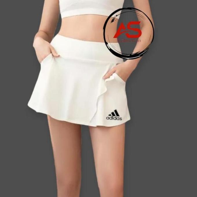 2 1N legging rok putih/rok mini olahraga senam/rok pendek olahraga tenis badminton/rok mini olahraga