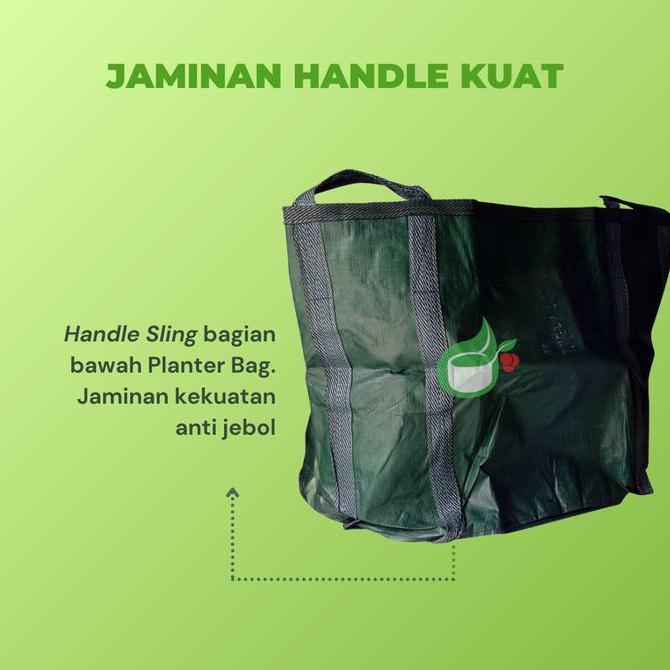 Terlaris Planter Bag Ukuran 1000 Liter Easy Grow Hijau Pot