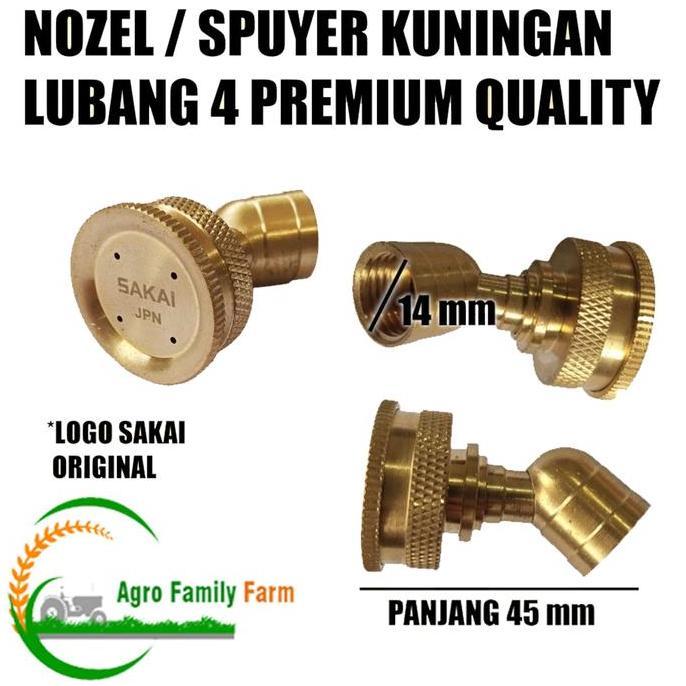 Nozel Sprayer Elektrik Kuningan Lubang 4