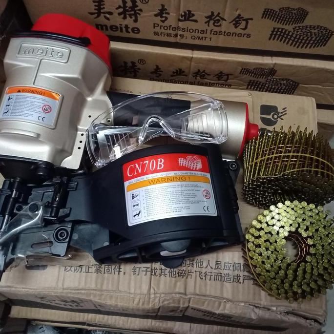 Mesin Coil Nail Cn 70+ Paku Tembak Ulir 2 Dus Uk 70Mm@6000 Pcs !!! Sale