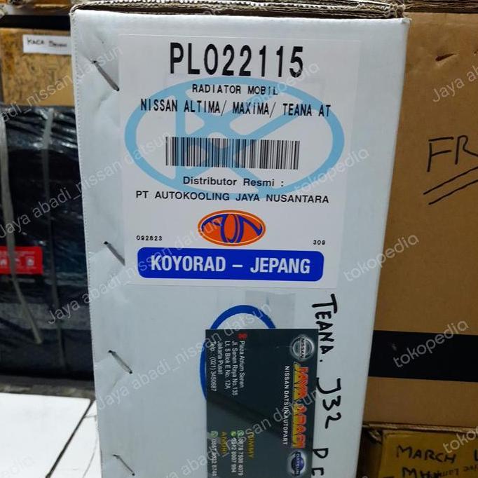 Radiator Teana J32  Atau Teana L33 Koyorad Jepang  Sale