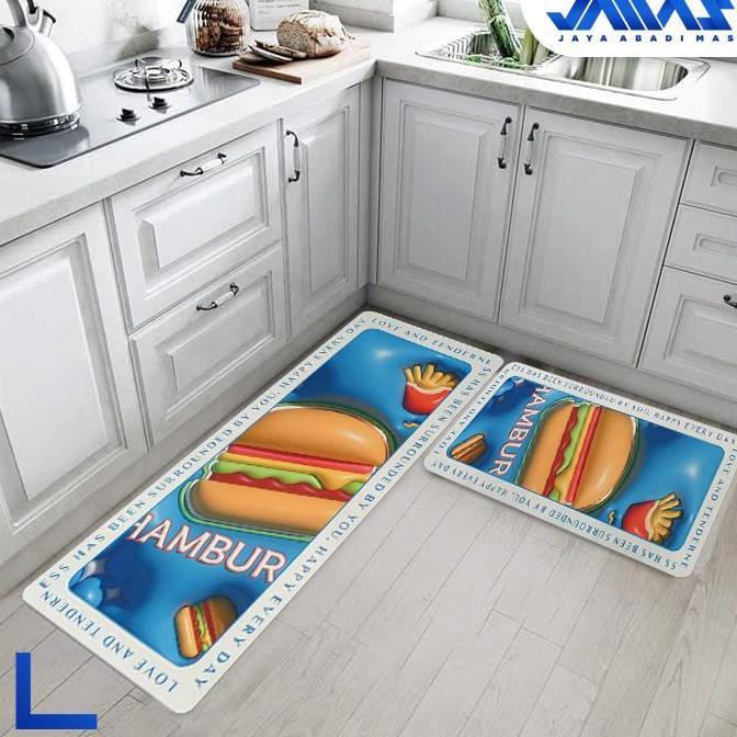 Keset Dapur Diatomite Set 2 In 1 Motif 3D Anti Slip Menyerap Air