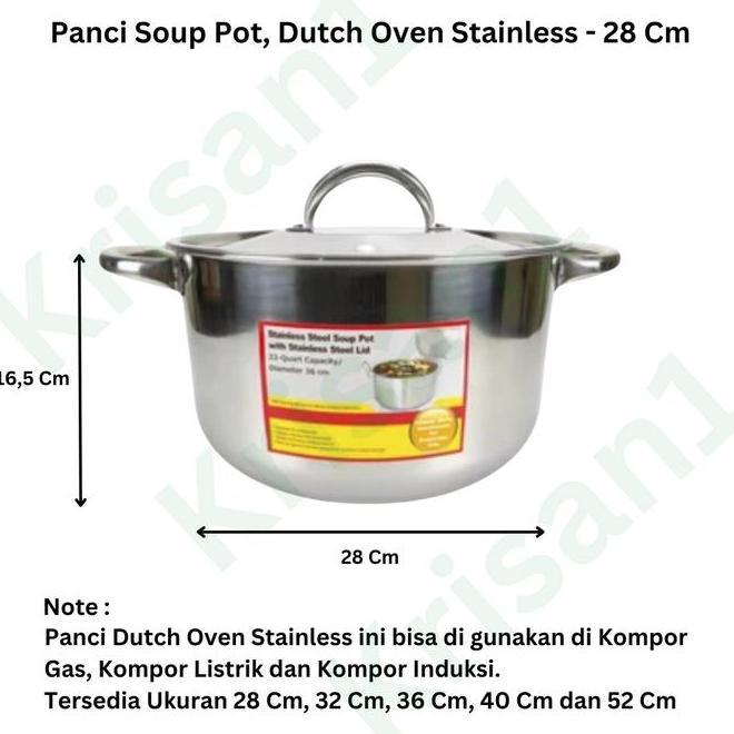 Panci Soup Pot Dutch Oven Stainless Supra