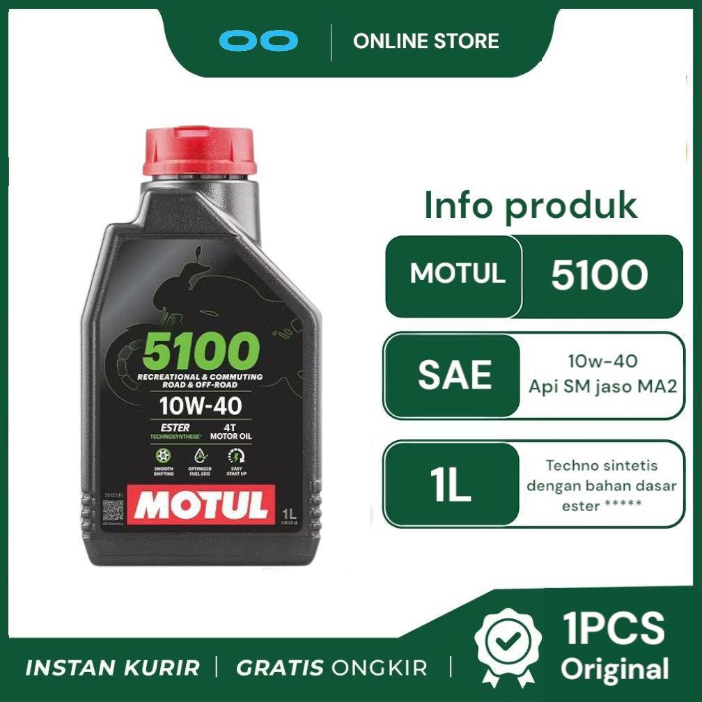 New OLI ORIGINAL MOTUL 5100 Oli Motor Motul 5100 4T 10W40 1L