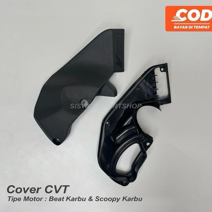 Cover CVT Beat Karbu & Scoopy Karbu 1 set rumah keong & tutup bak