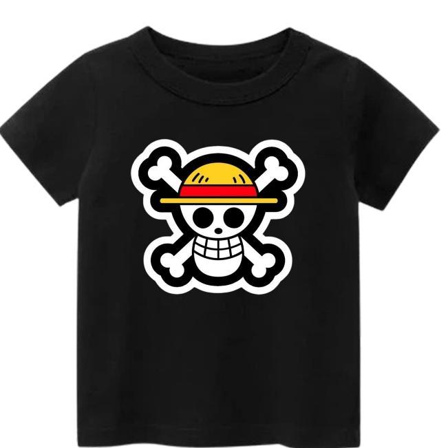 Kaos Anak One Piece Jolly Roger -Atasan Jolly Roger ANak ANak - Baju Bendera OnePiece